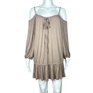 James & Joy Open Shoulder Ruffle Tunic Blouse, Medium, NWOT